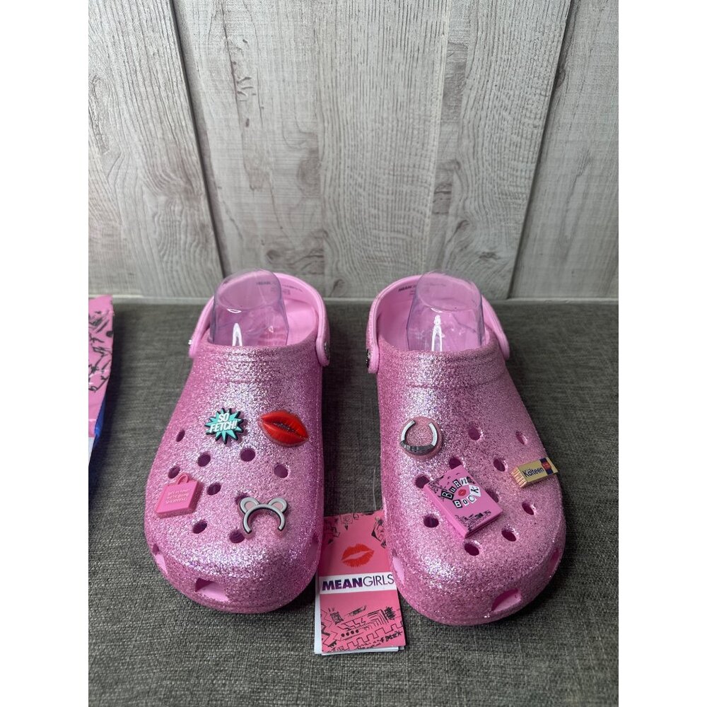 RESERVED for glitterqueen1901 Bundle of 4 Crocs Mean Girls Pink Glitter Clogs - Picture 5 of 13